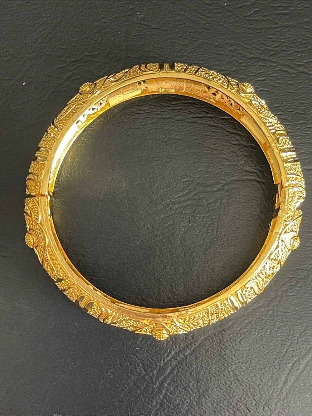 24KT gold plated Filigree Bangle Bracelet.